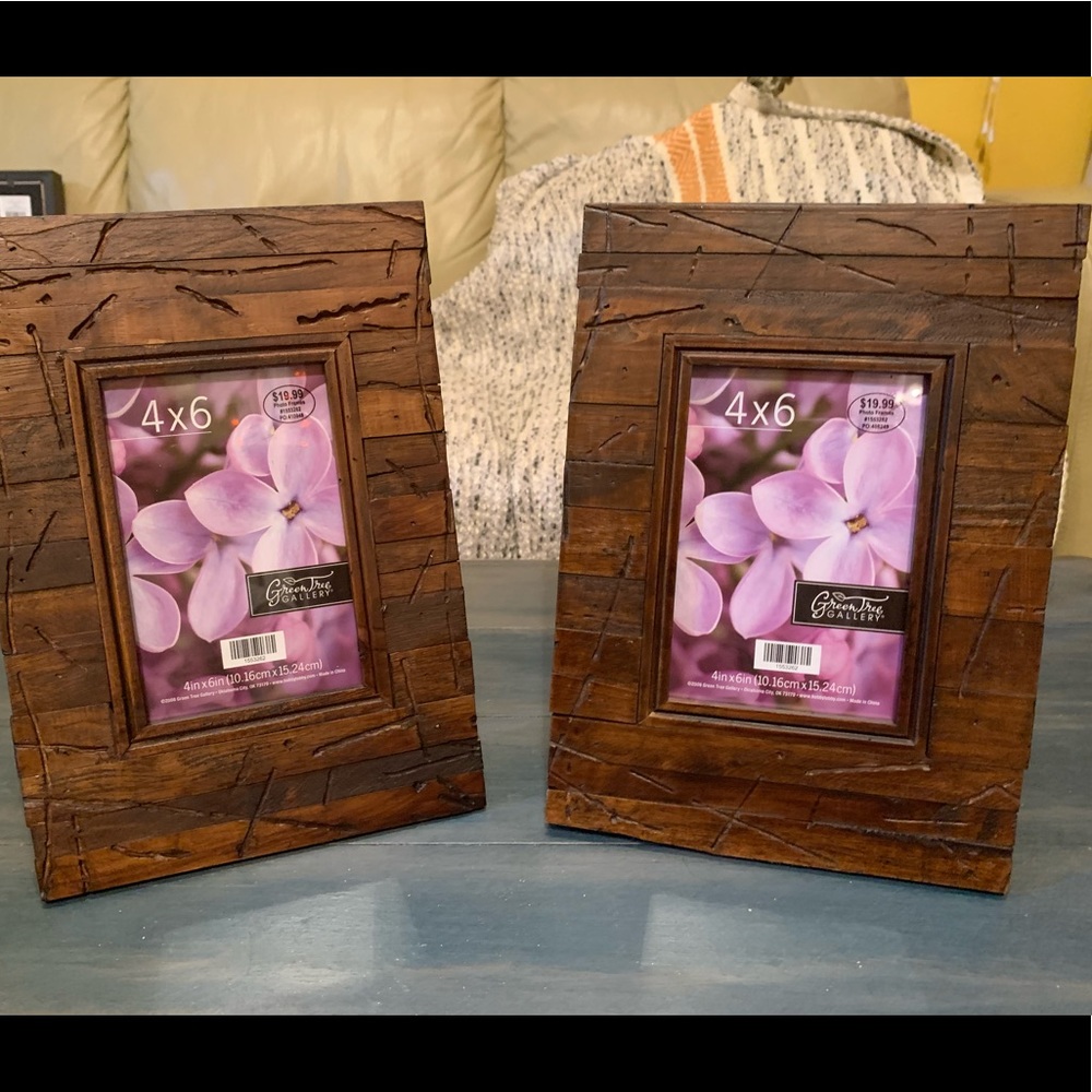 Wood picture frames.